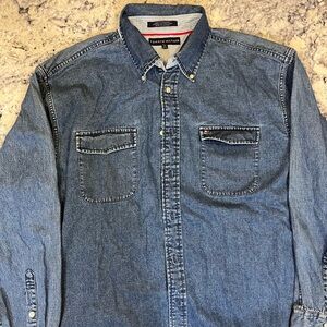 Tommy Hilfiger Blue Casual Button Down Shirt